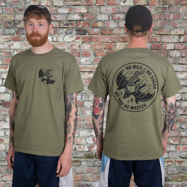 "Coffee Bat" T-Shirt Olive